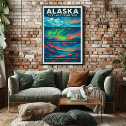 Alaska Abstract Adventure Poster Premium Museum Print Decor