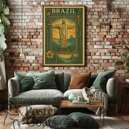 Brazilian Beauty: Christ the Redeemer Vintage Travel Poster