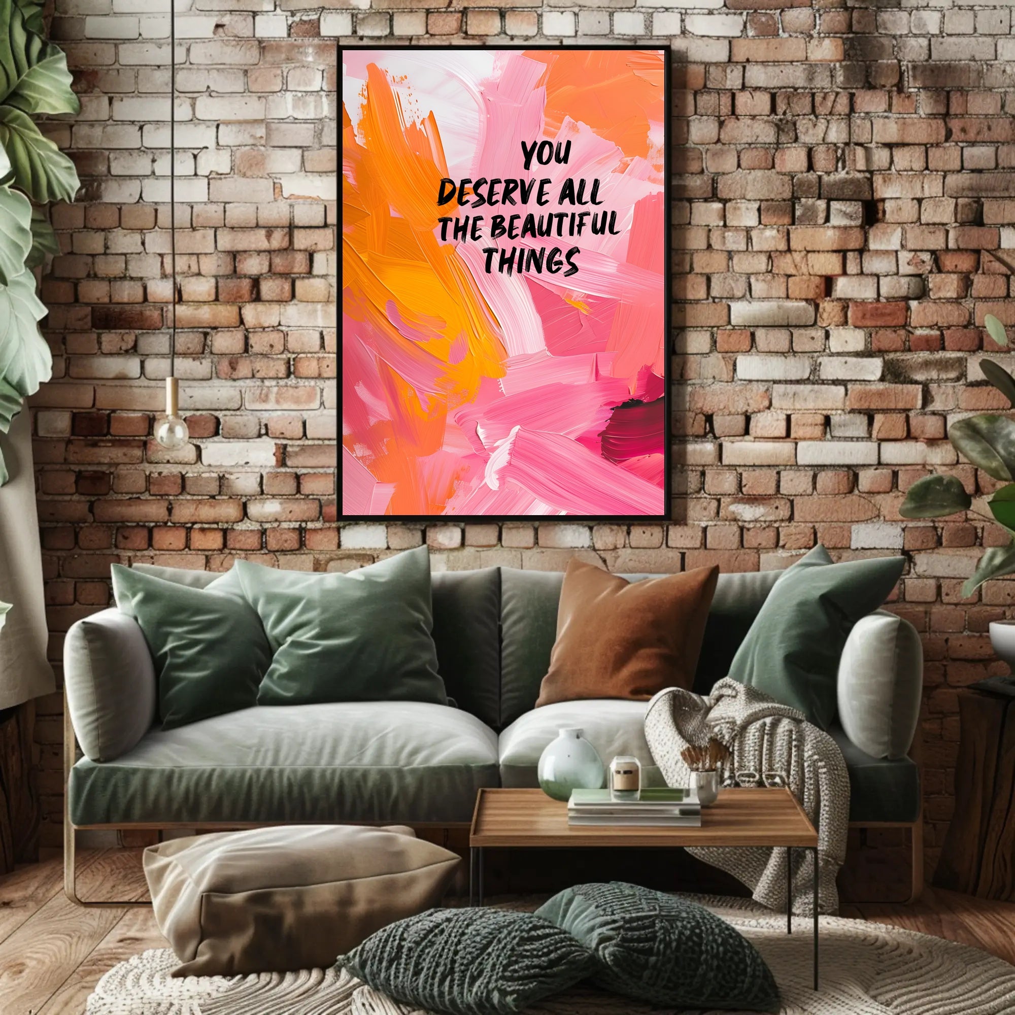 Vibrant Inspirational Art with Uplifting Brushstrokes Motivational Poster PosterGoat