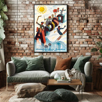 Winter Fun In Switzerland Poster