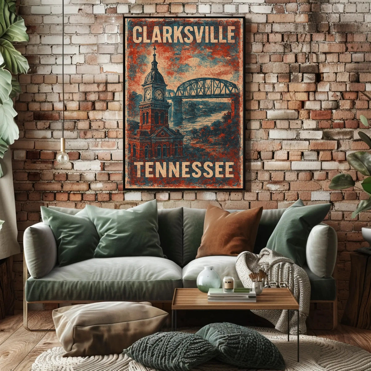 Clarksville Cultural Heritage Vintage Collector Poster