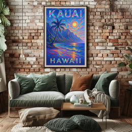 Kauai, Hawaii A Vibrant Paradise Poster