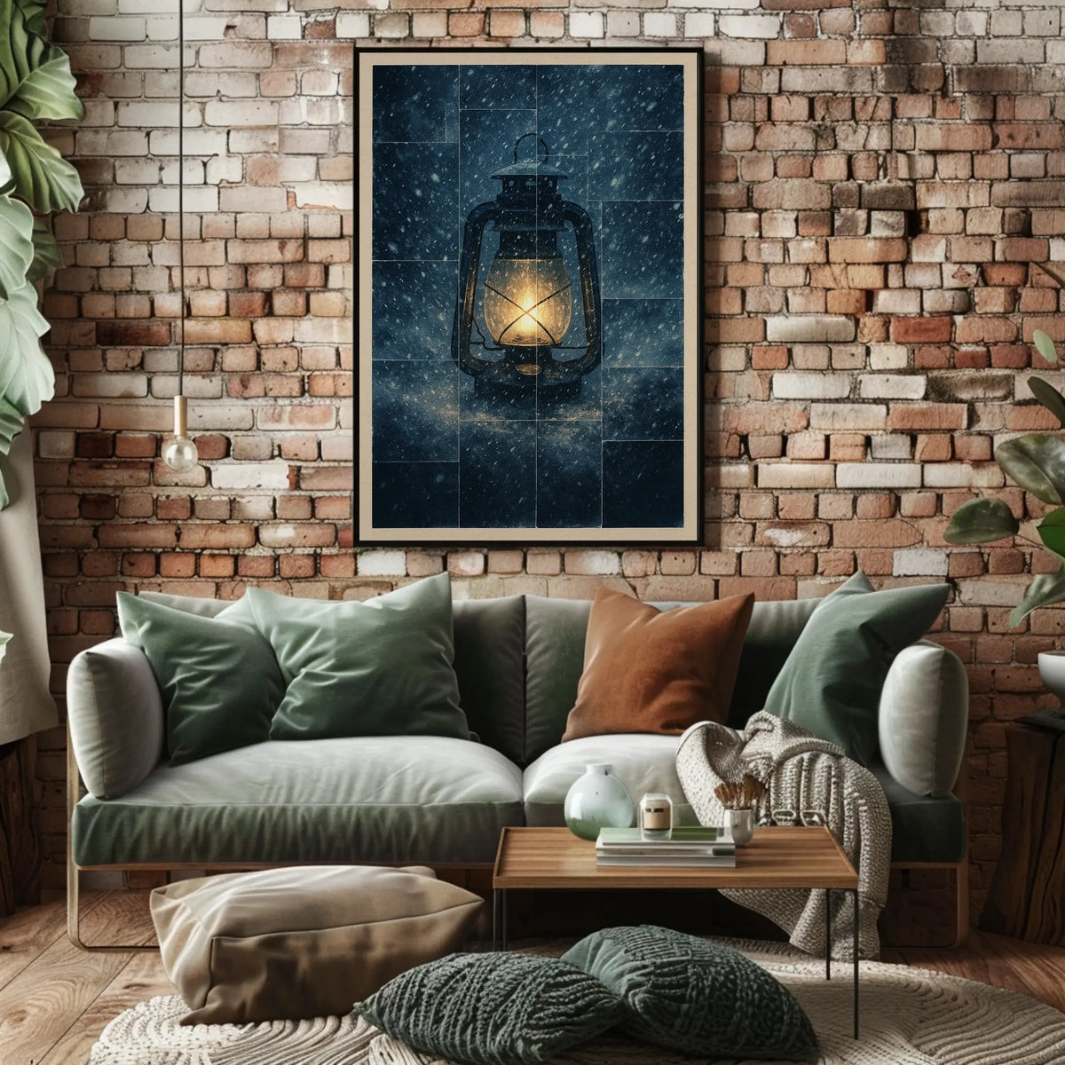 Lantern In The Snow Poster