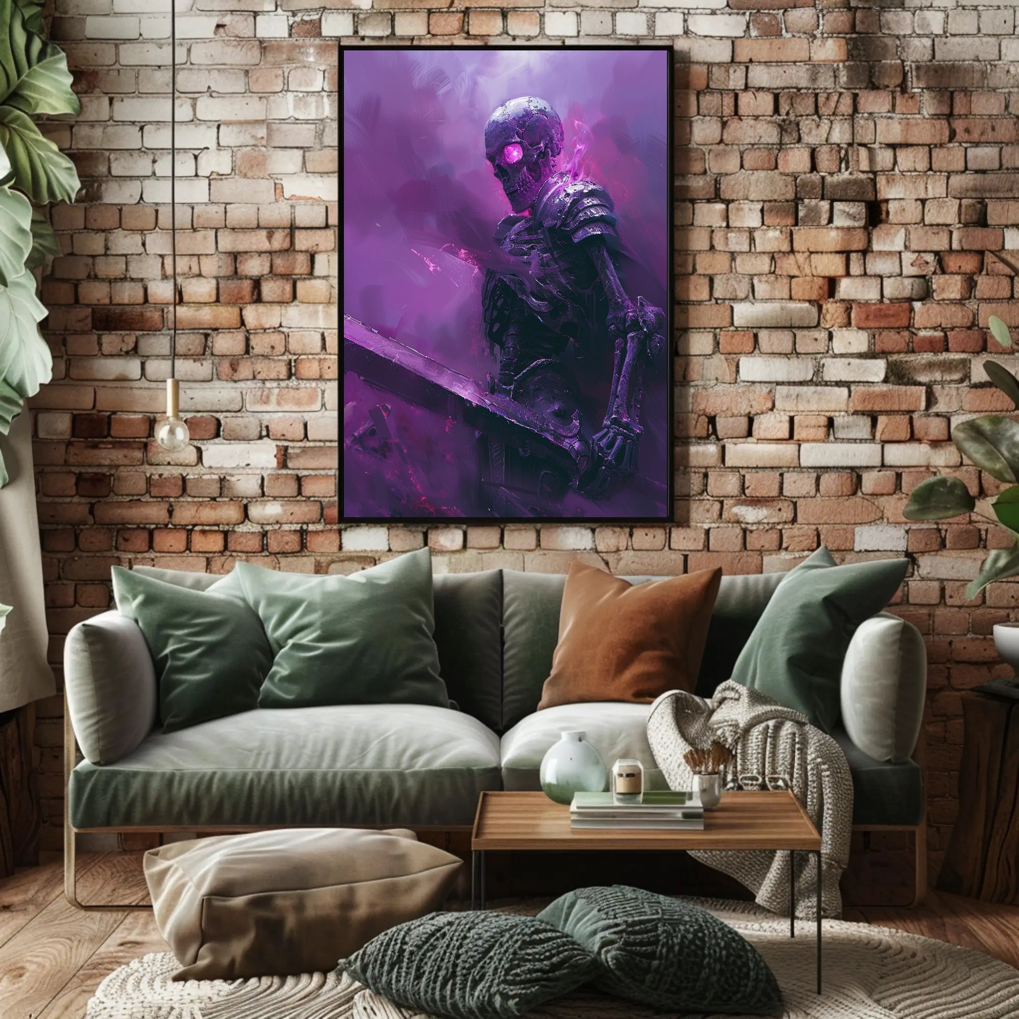 Skeletal Warrior: Dark Fantasy and Mythology Poster PosterGoat