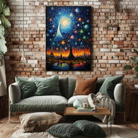 Celestial Cityscape Poster
