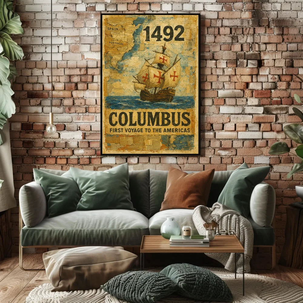 Columbus Americas Discovery 1492 Historic Journey Poster