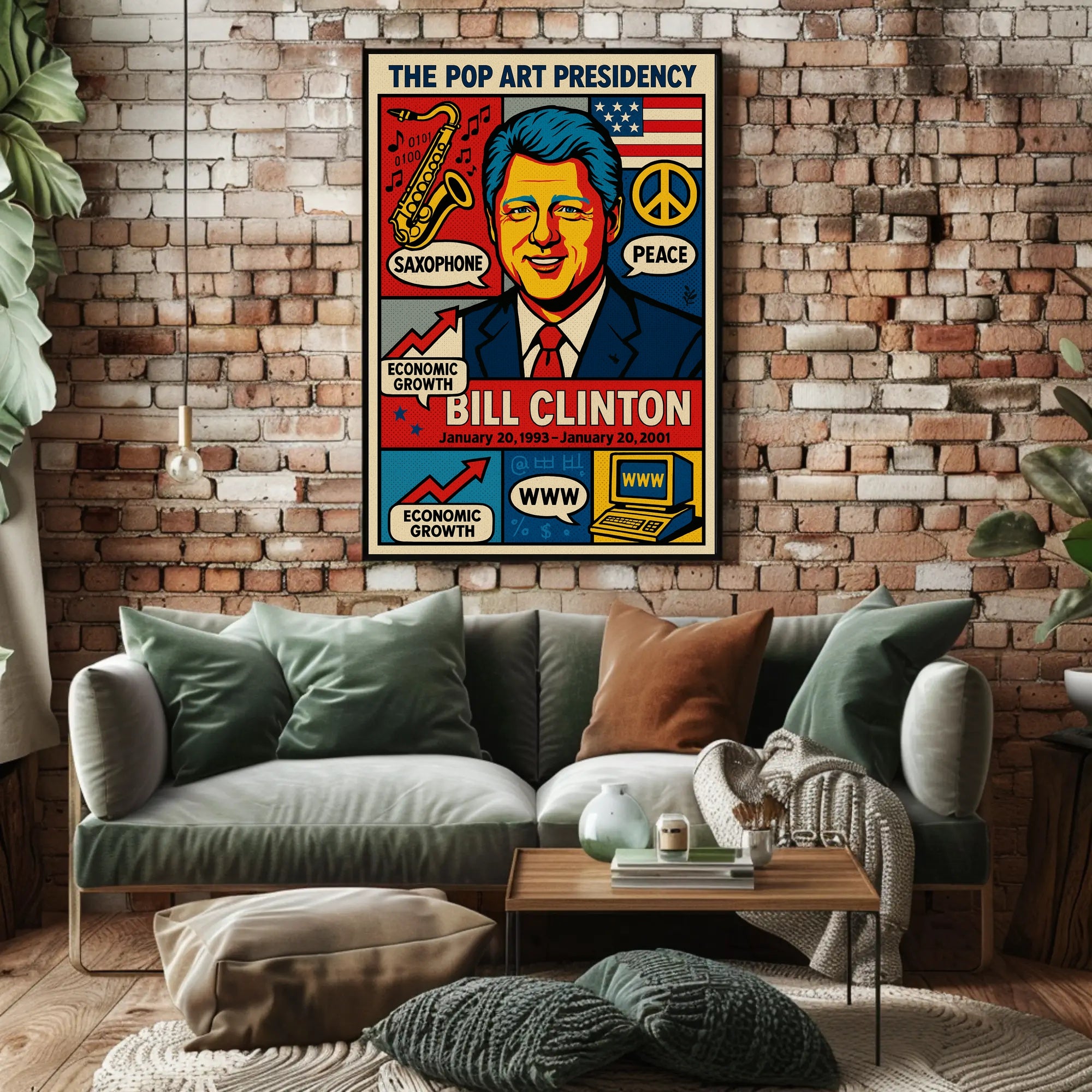 Bill Clinton The Pop Art Presidency Poster