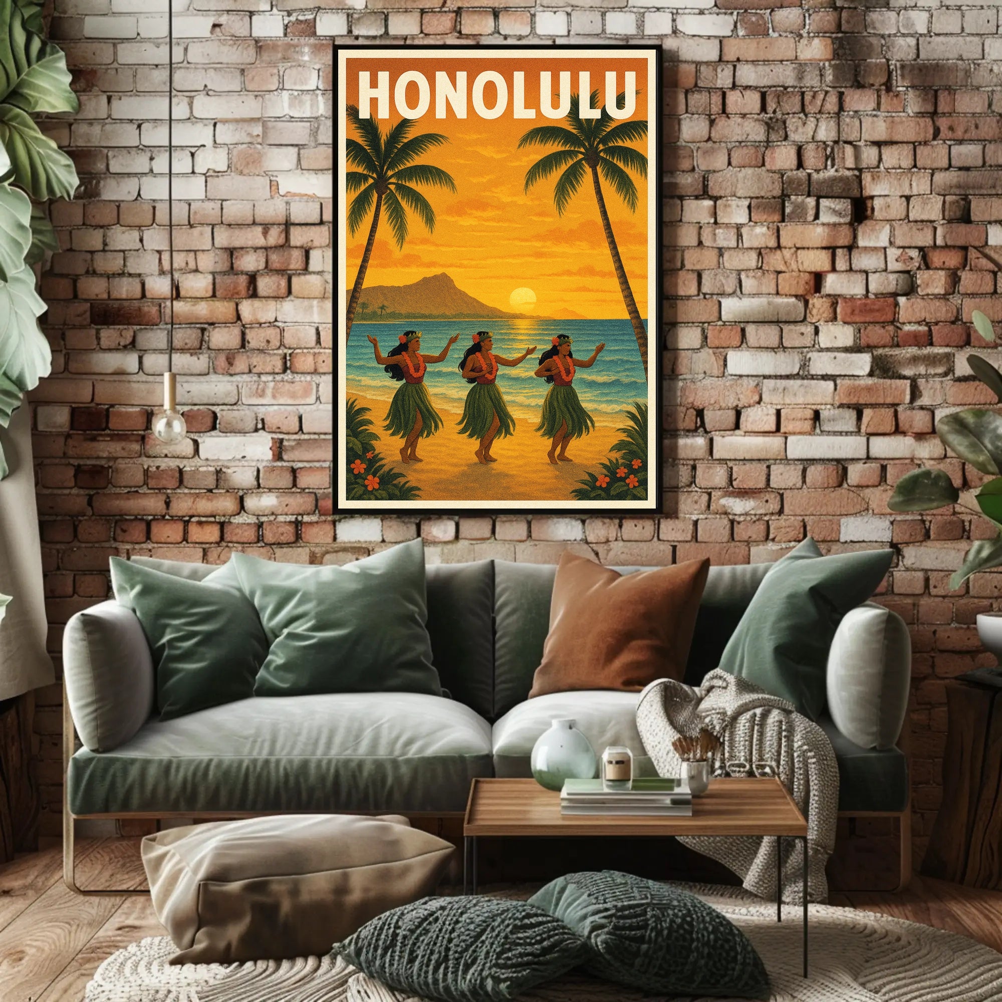 Honolulu Sunset Poster PosterGoat