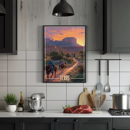 Texas United States Vintage Poster