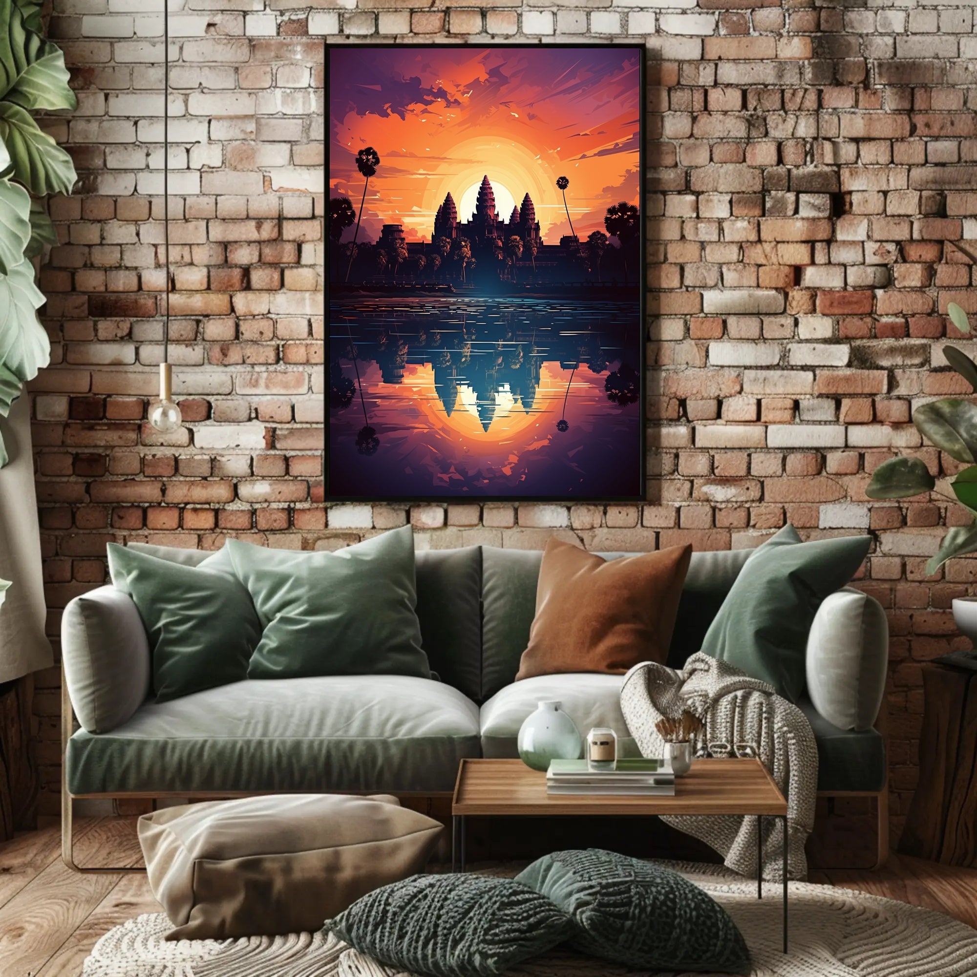 Sunset Over Angkor Wat Poster