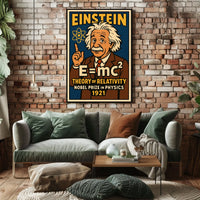 Einstein Relativity Vintage Science Study Decor Poster