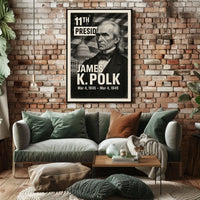 James K. Polk 11th President of the United States Digital Montaje Poster