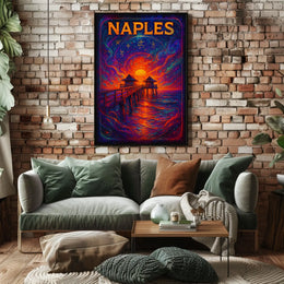 Naples Sunset Dreamscape Poster
