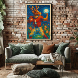Reindeer Quarterback Fantasy Poster