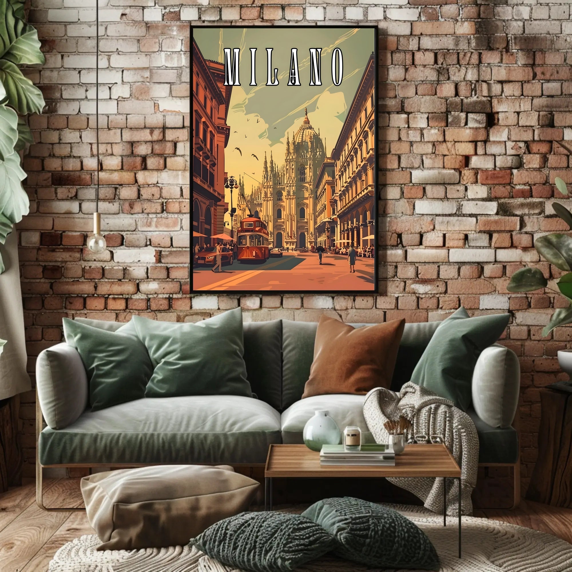 Milan Cathedral Retro Mid-Century Vintage Poster
