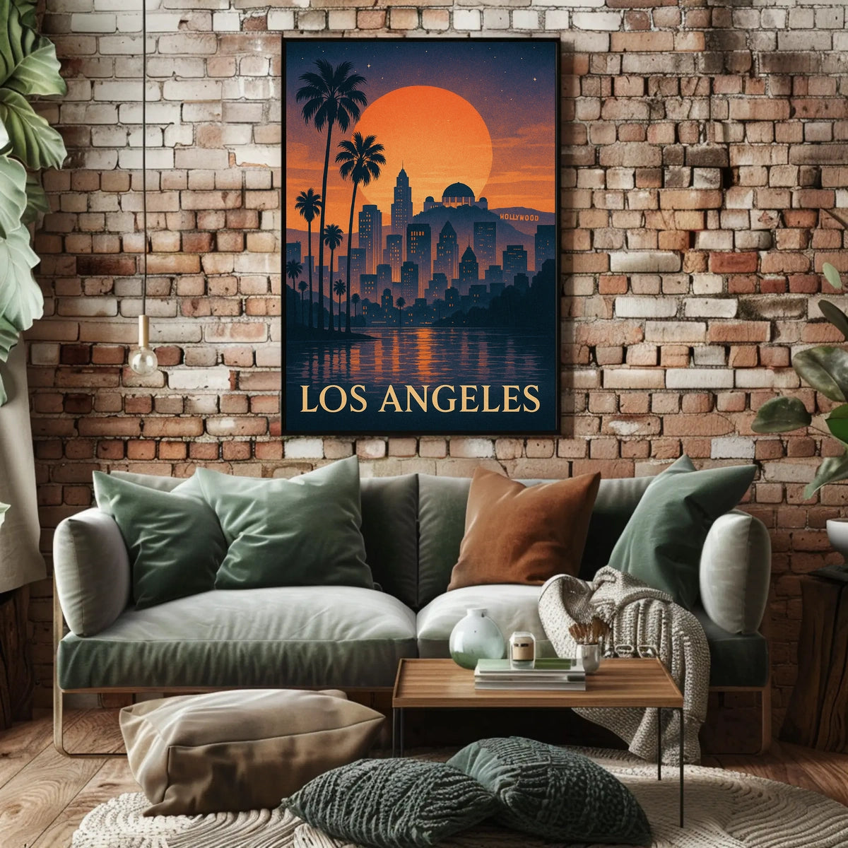 Los Angeles Sunset Skyline Poster
