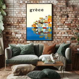 Grèce A Vibrant Reflection Poster