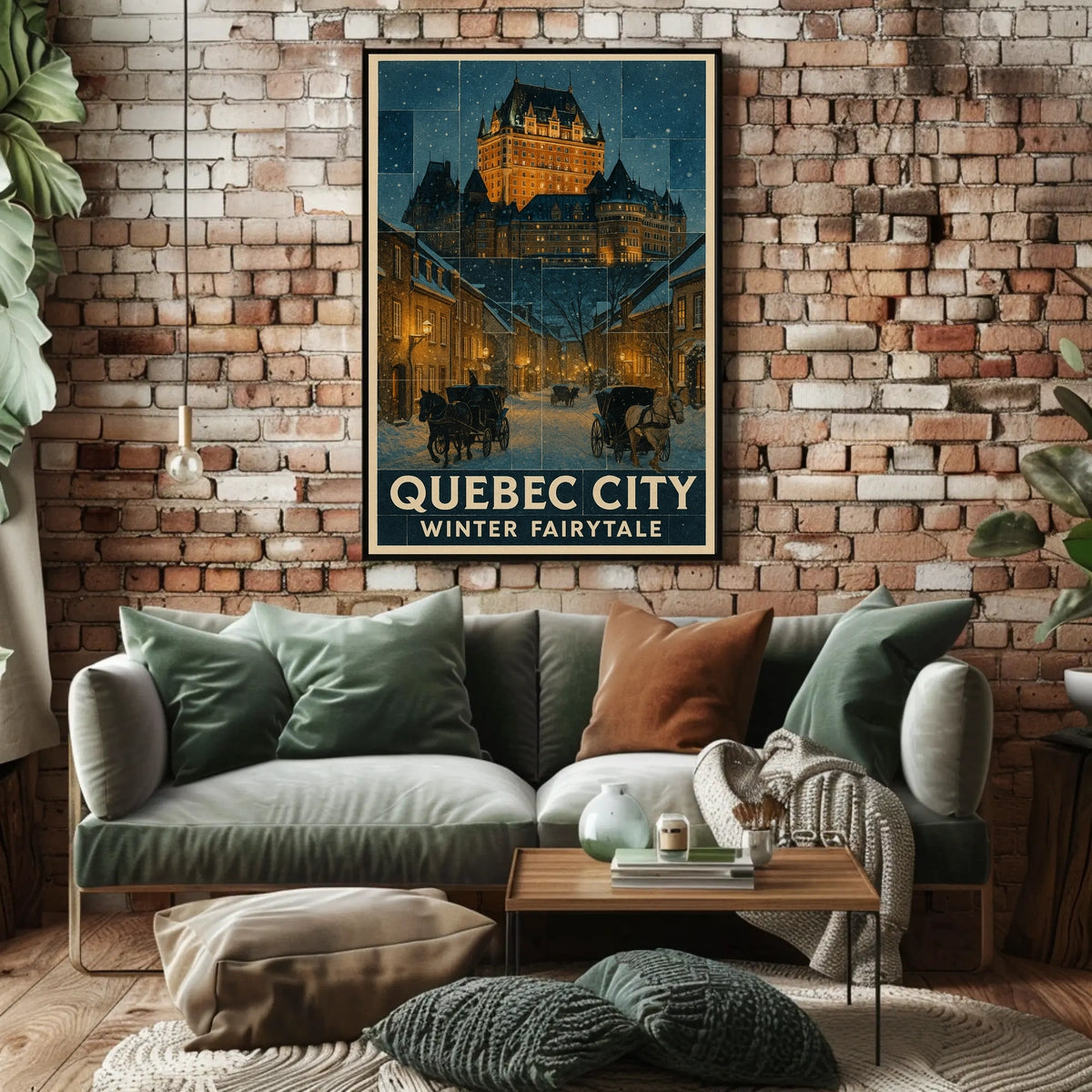 Quebec City Winter Fairytale Poster