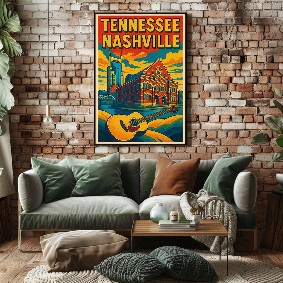 Nashville, Tennessee Music City Vibes Poster