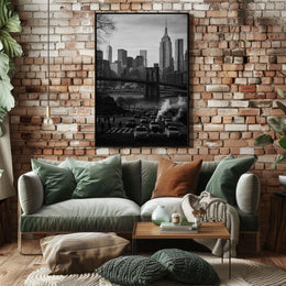 New York City Skyline Poster Wall Art 18x24 Print Premium