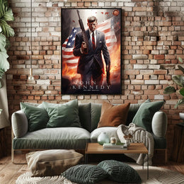 John F. Kennedy Illustrated Poster