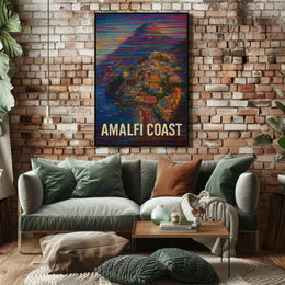 Amalfi Coast Poster Wall Art Travel Print Scenic Decor Italy