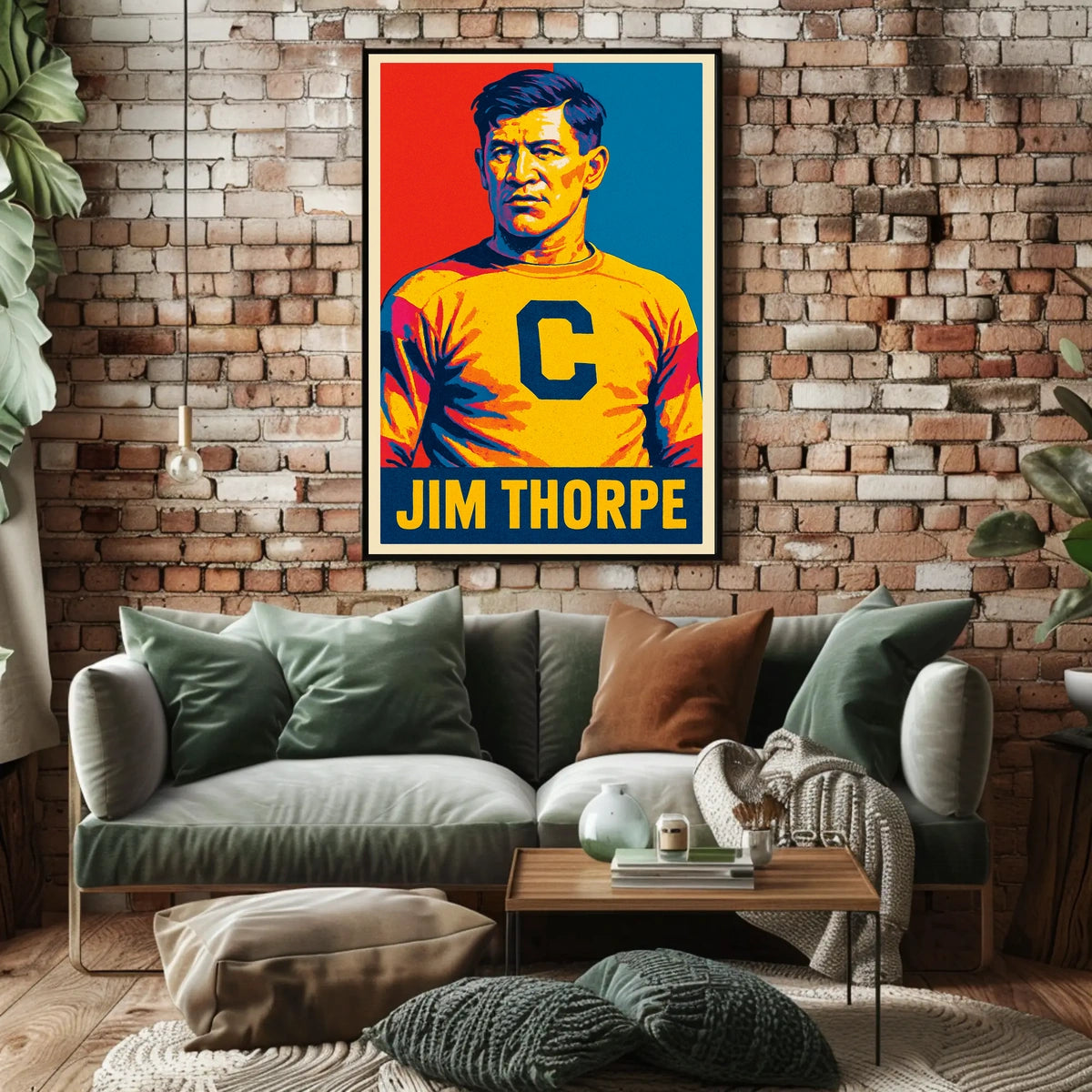 Jim Thorpe Iconic Athlete Poster
