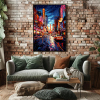 Neon Cityscape Poster