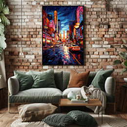 Neon Cityscape Poster