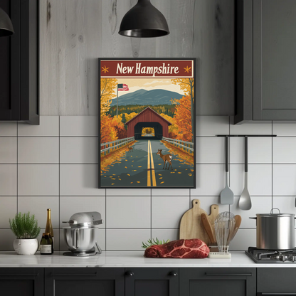New Hampshire Vintage Poster