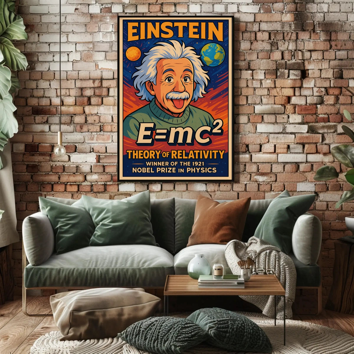 Einstein Relativity Classic Educational Poster