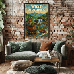 West Virginia Adventure Poster