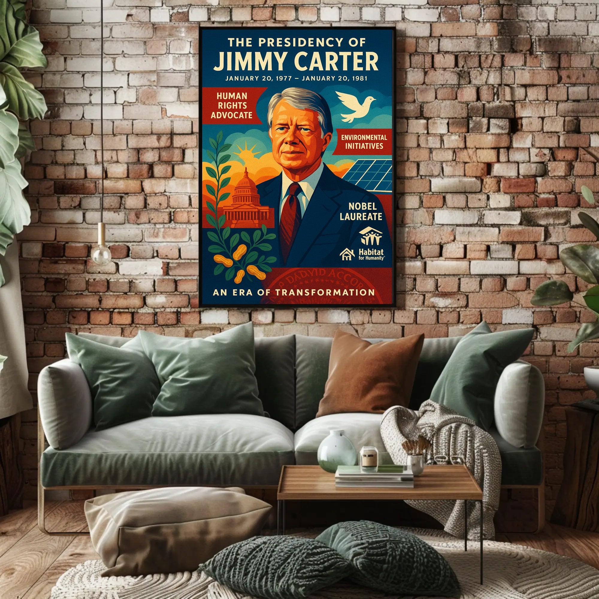 Jimmy Carter Era of Transformation Poster Wall Art PosterGoat