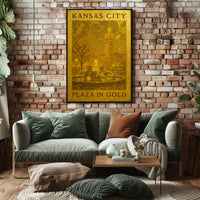 Kansas City Plaza In Gold Poster