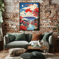 Gamagōri Mount Fuji Scenic Art Print - Cultural Poster