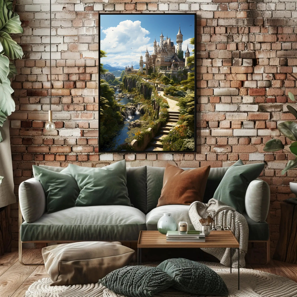 Enchanted Castle in a Serene Landscape Poster
