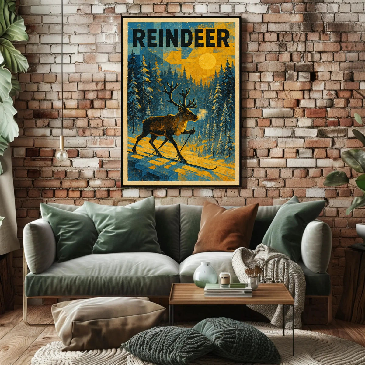 Reindeer In Winter Wonderland Poster