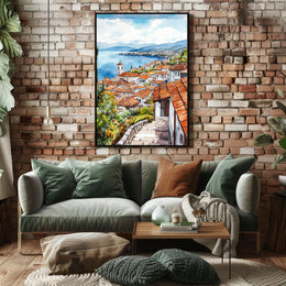 Scenic Ohrid Lake Old Town View North Macedonia Poster
