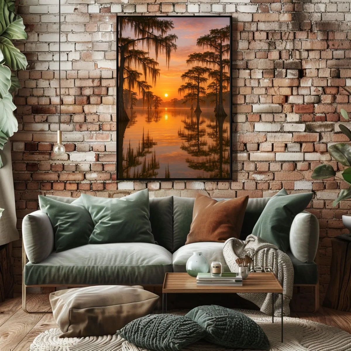 Tranquil Cypress Sunset Poster