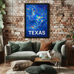 Texas In Vibrant Colors Poster