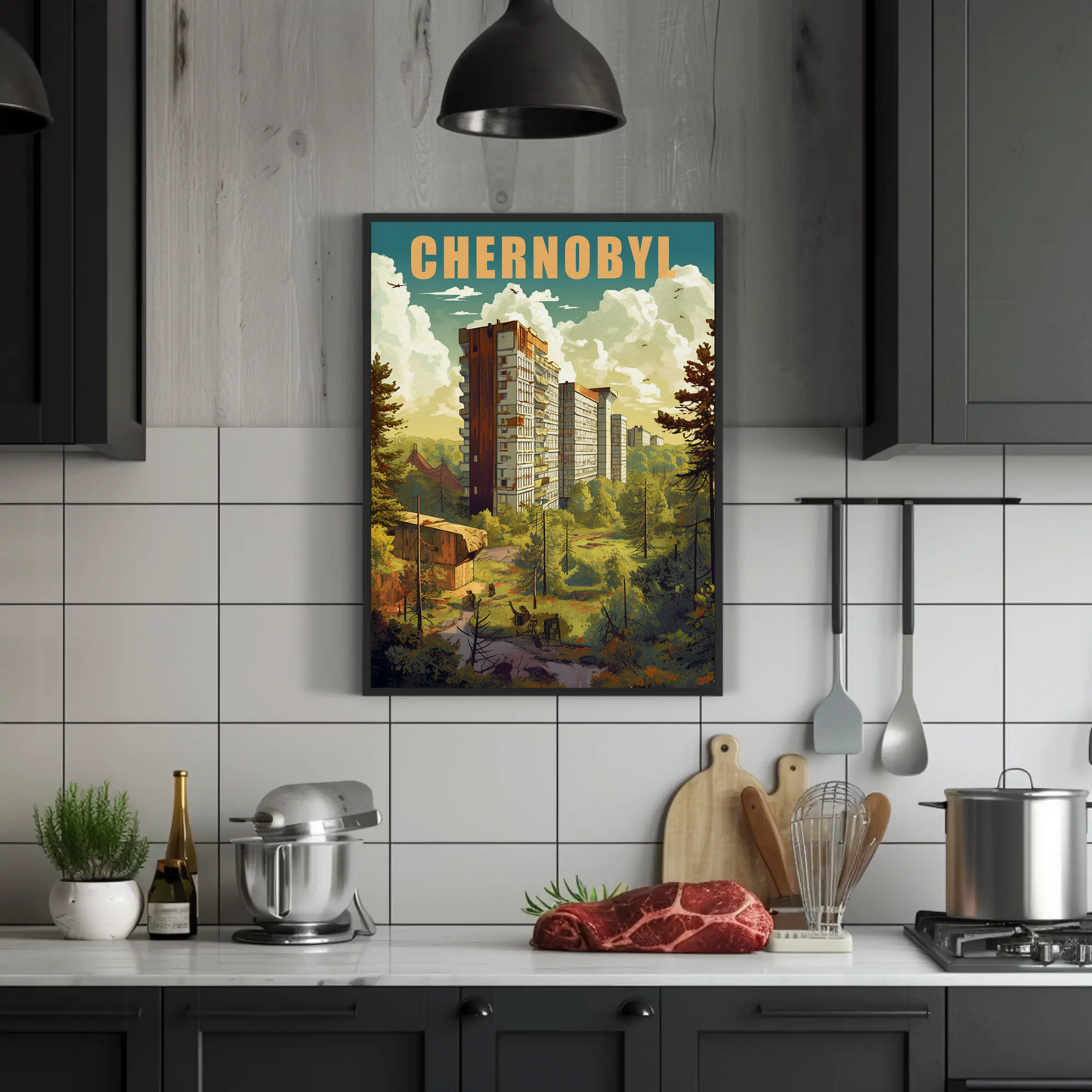 Chernobyl Vintage Travel Poster