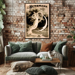 Herrmann's Magical Illusion Art Nouveau Cultural Poster