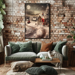 Winter Wonderland With Santa Poster