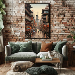 Cultural Harmony in Vibrant Urban Cityscape - Cultural or Heritage Poster