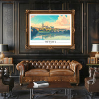 Ottawa Landscape Artistry with Historic Architecture Travel Poster