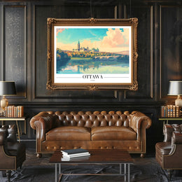 Ottawa Landscape Artistry with Historic Architecture Travel Poster