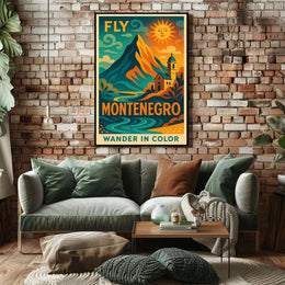 Montenegro Adventure Vintage Travel Poster PosterGoat