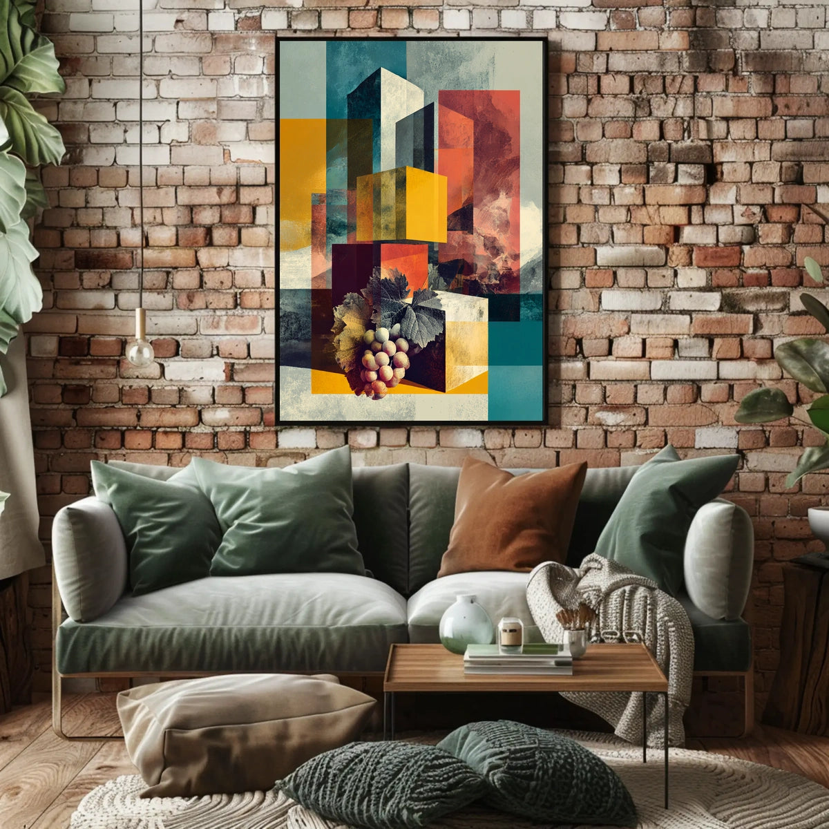 Abstract Geometric Landscape Abstract Poster