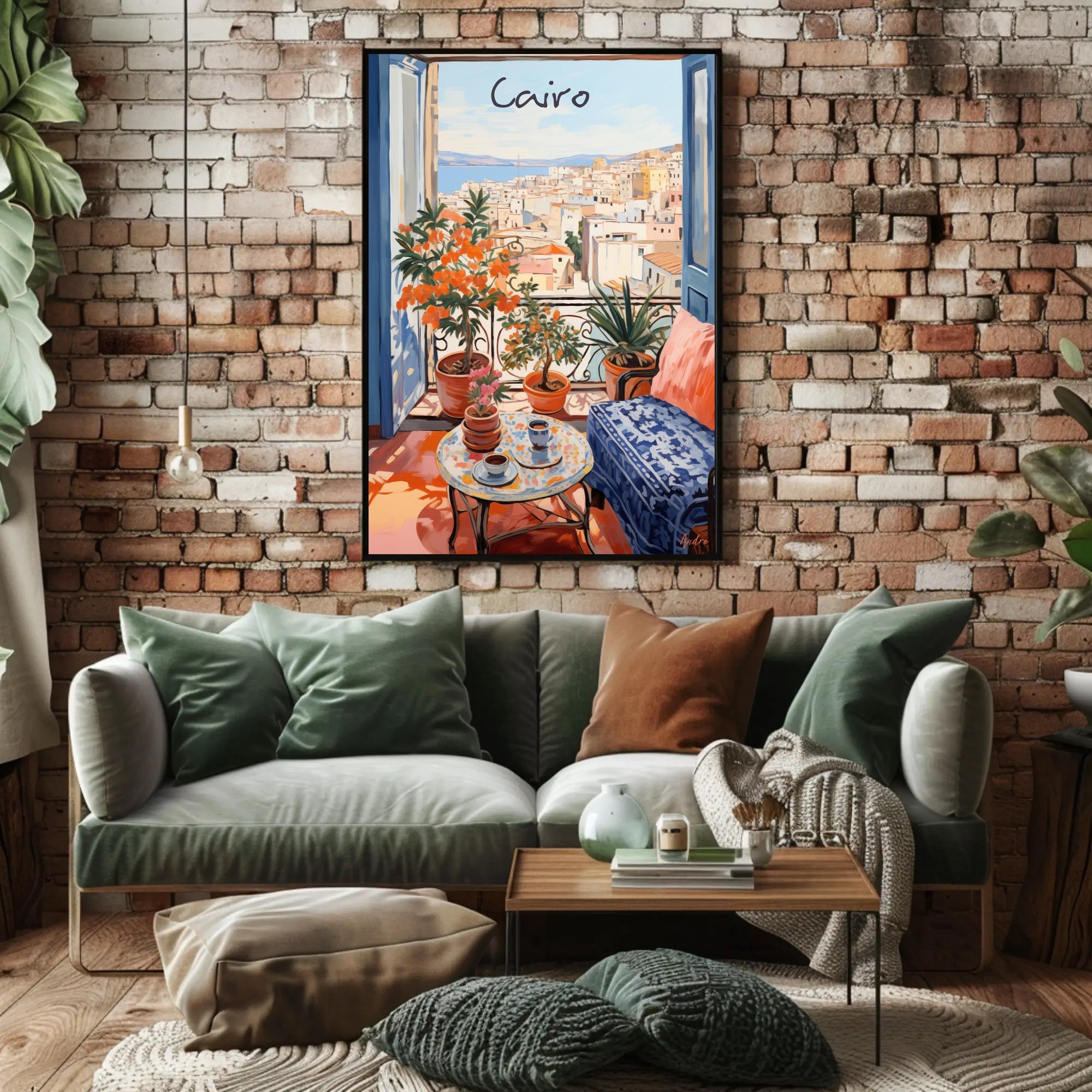 Tranquil Balcony in Cairo Poster