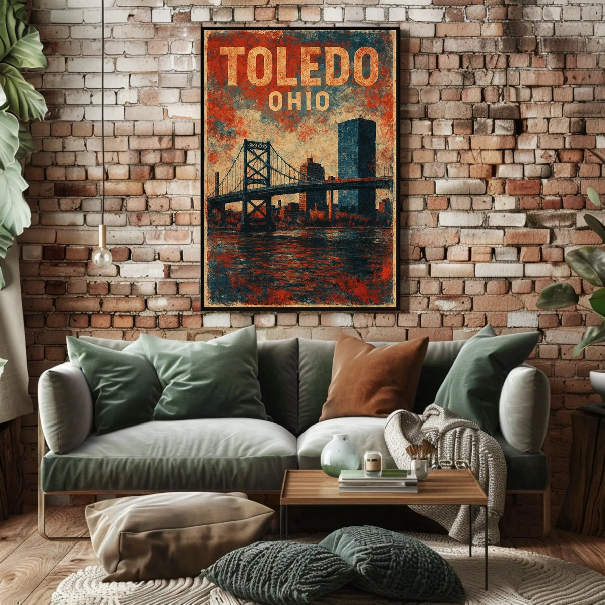 Toledo Ohio Cityscape Travel Photography Realism Urban Wanderlust Design Signature Poster